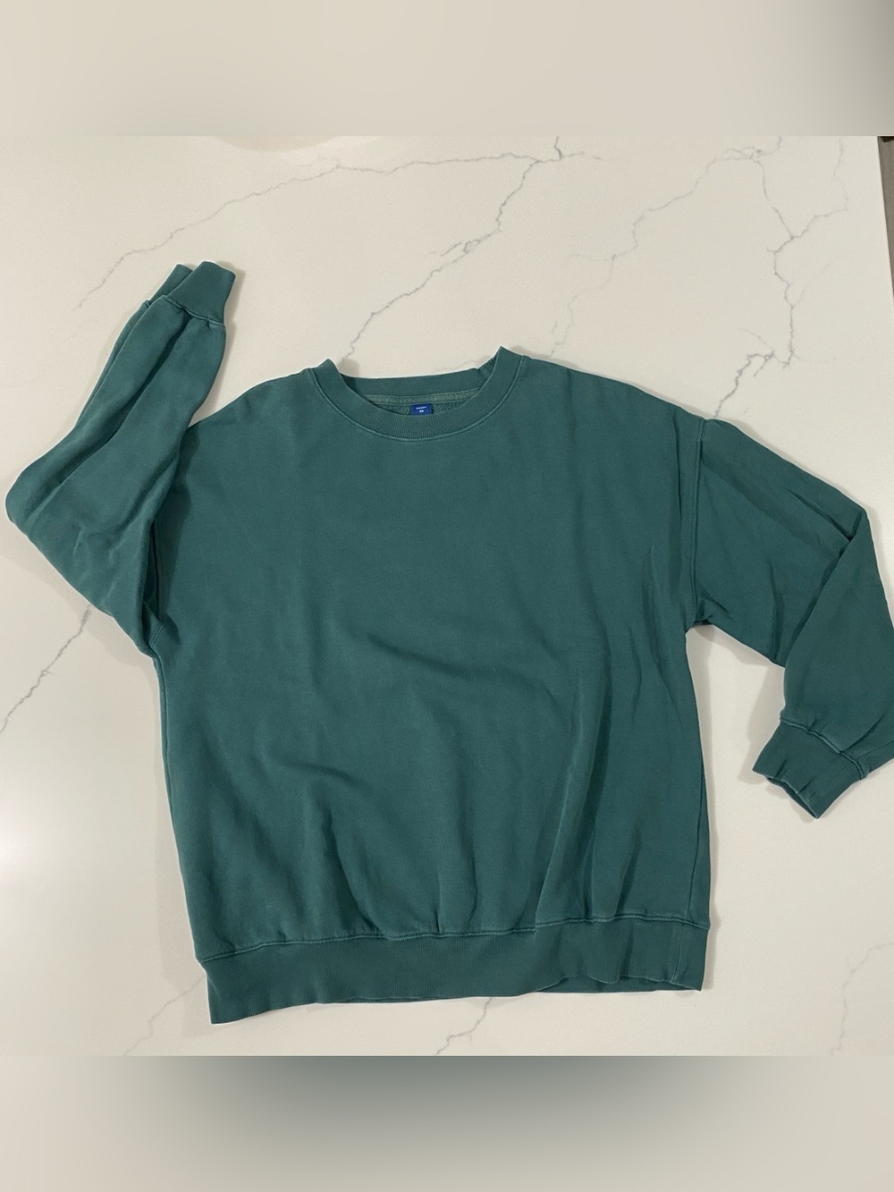 Old Navy SoComfy Oversized Crew Sweatshirt XS Moss Agate Fleece Lined